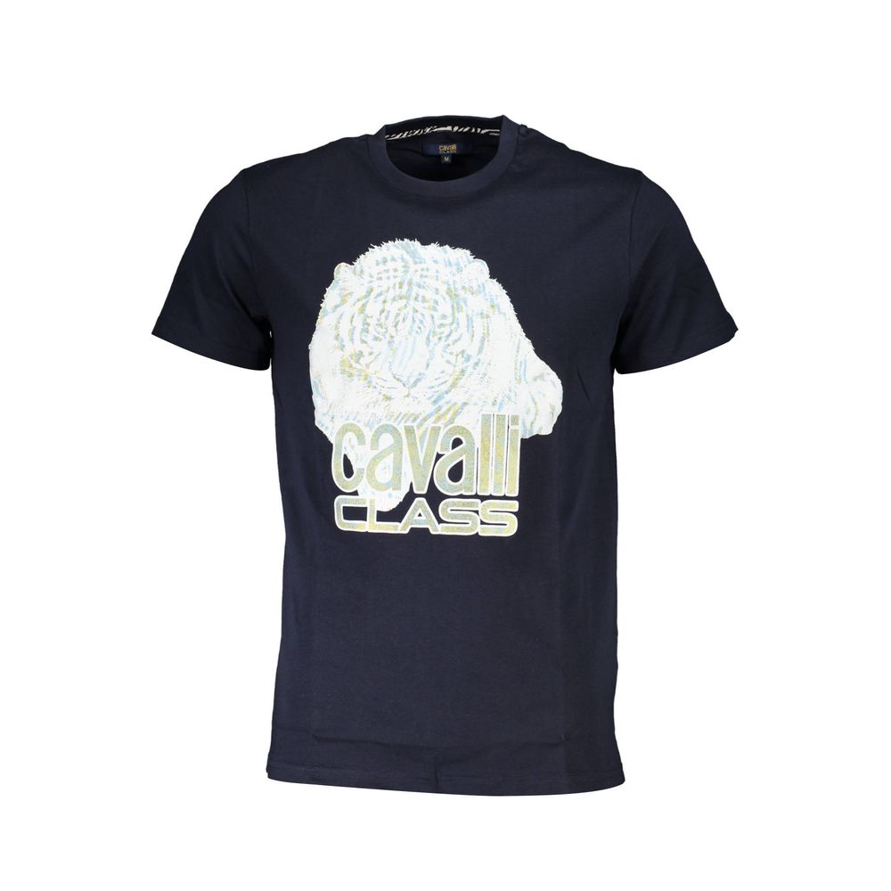 Cavalli Class Blu Baumwoll-T-Shirt für Herren