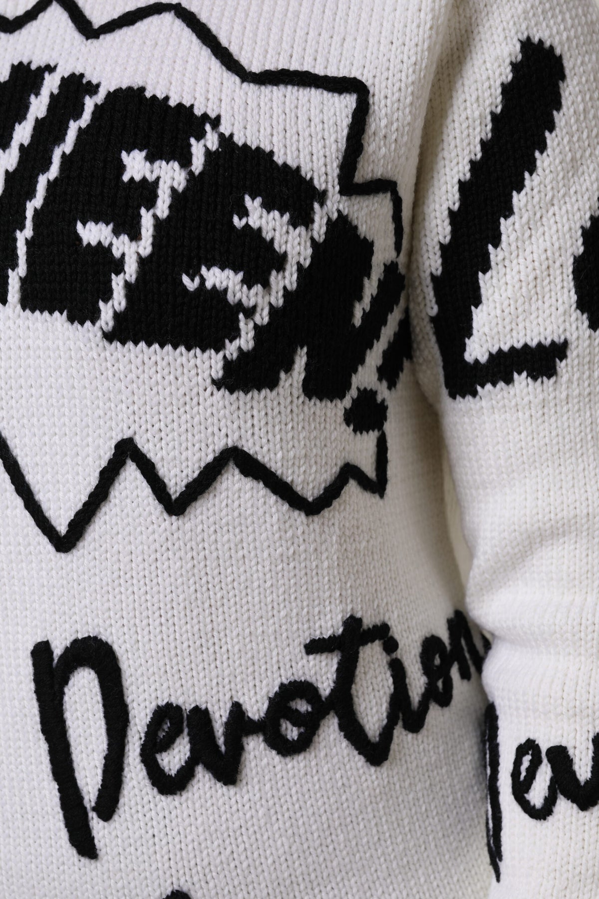 Dolce & Gabbana Weißer Pullover mit Rundhalsausschnitt aus Wolle
