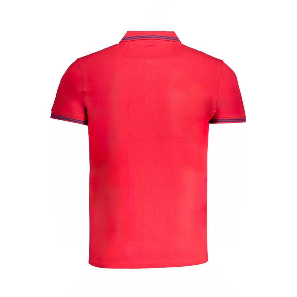 Cavalli Class Red Men's Cotton Polo Shirt