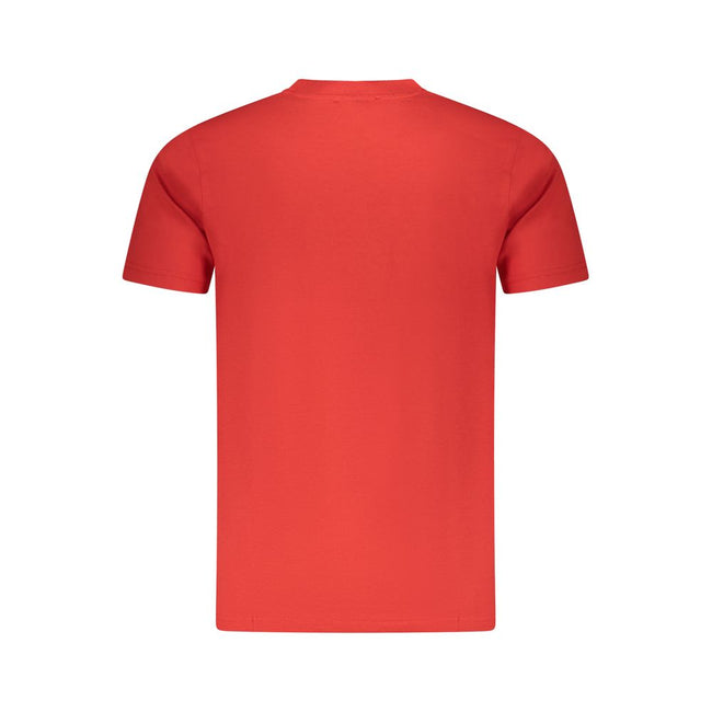 Cavalli Class Rotes Baumwoll-T-Shirt für Herren
