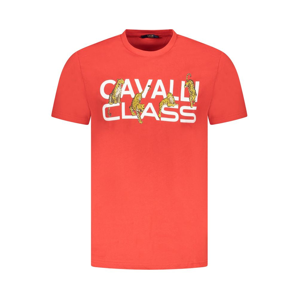 Cavalli Class Men's Red Cotton T-Shirt