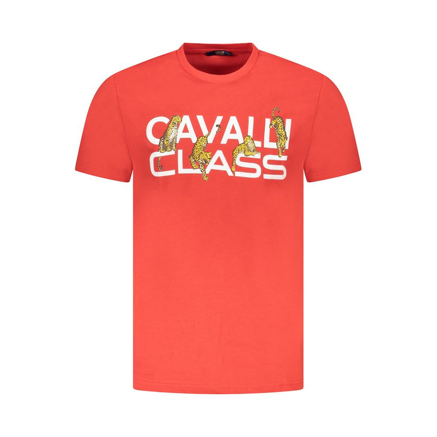 Cavalli Class Men's Red Cotton T-Shirt