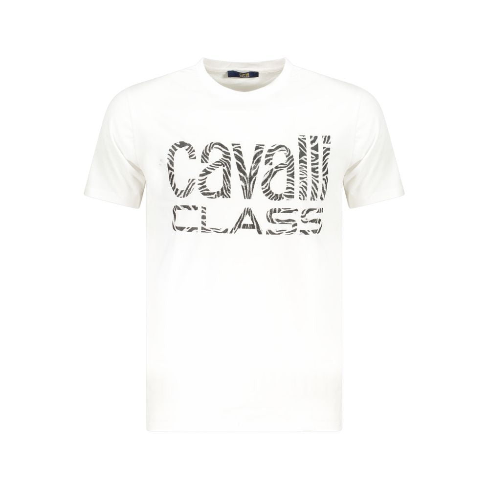 Cavalli Class Men's White Cotton T-Shirt