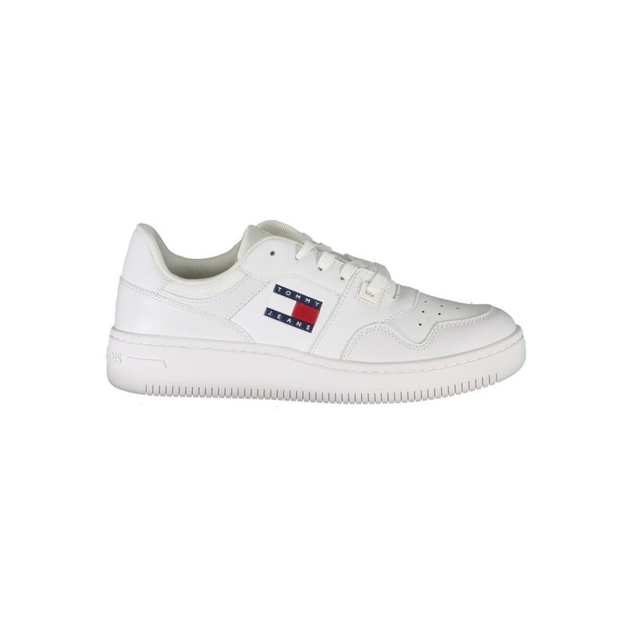 Tommy Hilfiger Women's White Leather Sneakers