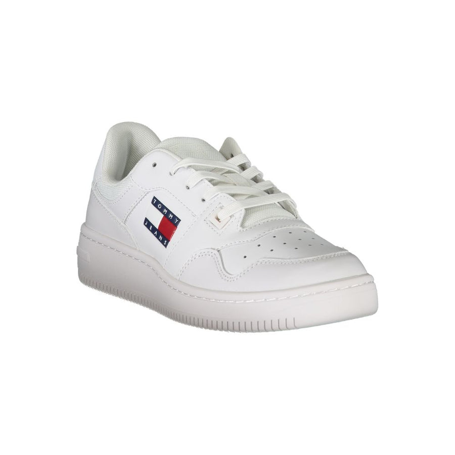 Tommy Hilfiger Women's White Leather Sneakers