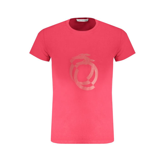 Trussardi Rosso Baumwoll-T-Shirt für Herren