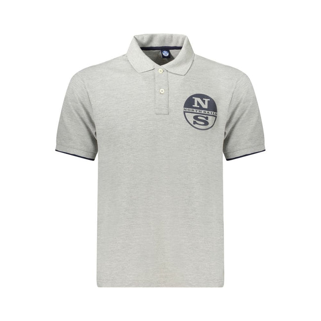North Sails Grigio Baumwoll-Herrenpoloshirt