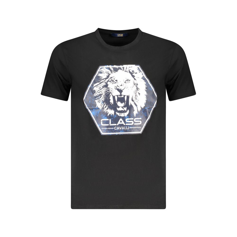 Cavalli Class Men's Black Cotton T-Shirt