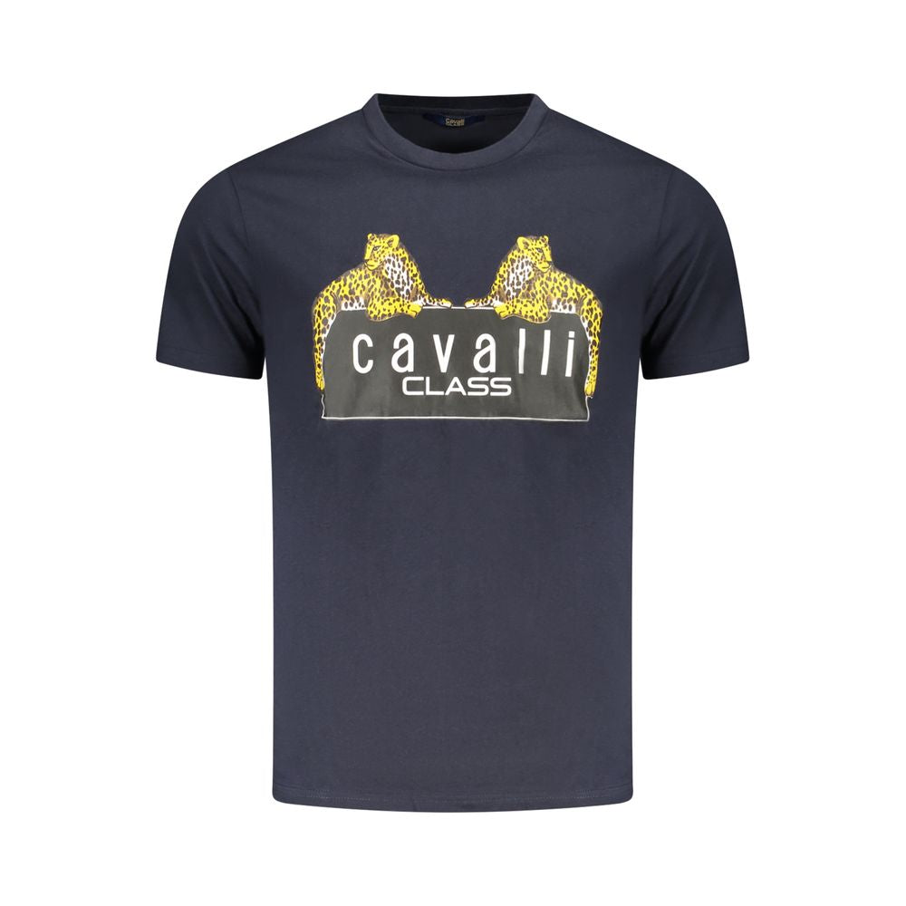 Cavalli Class Men's Blue Cotton T-Shirt