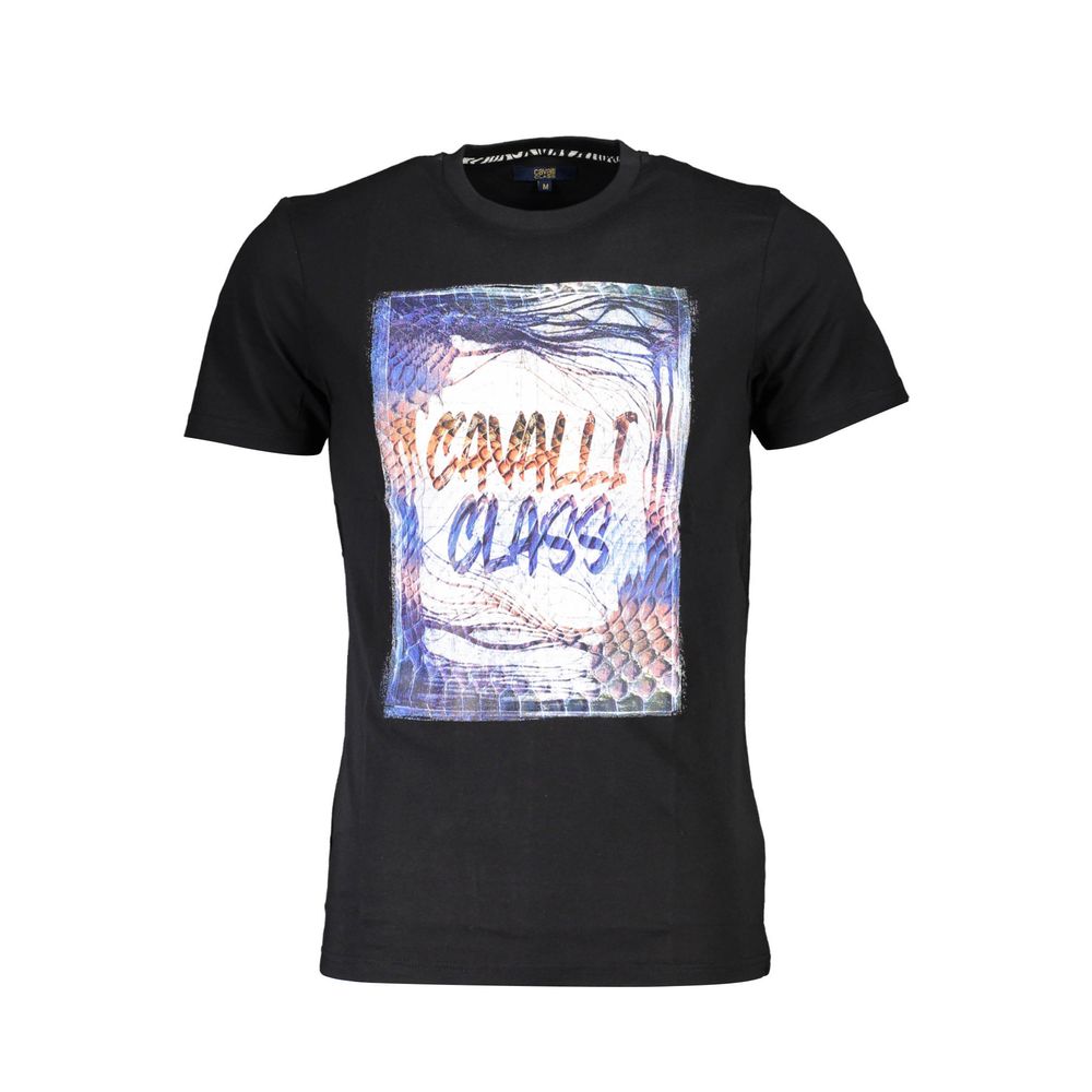Cavalli Class Men's Black Cotton T-Shirt