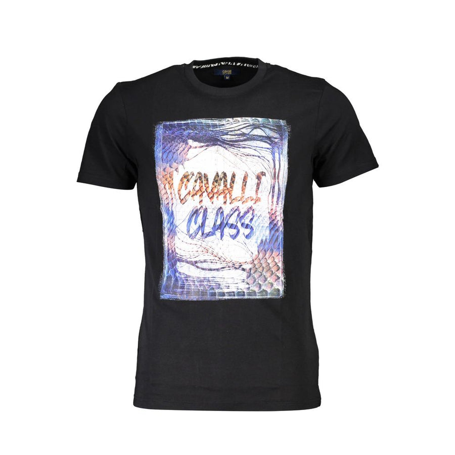 Cavalli Class Men's Black Cotton T-Shirt