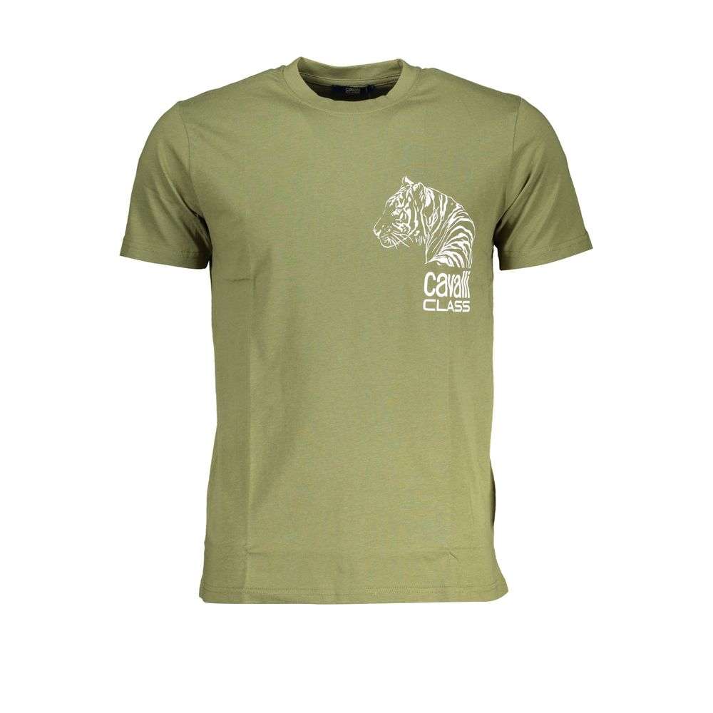 Cavalli Class Men's Green Cotton T-Shirt