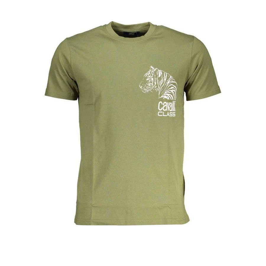 Cavalli Class Men's Green Cotton T-Shirt