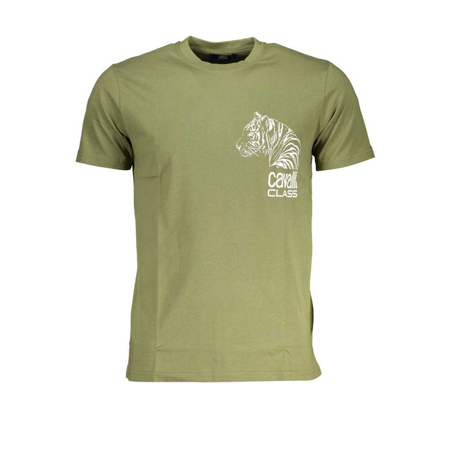 Cavalli Class Verde Baumwoll-T-Shirt für Herren