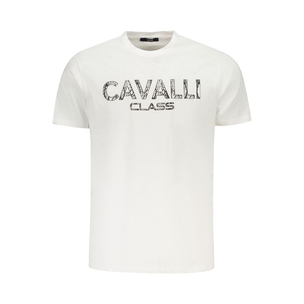 Cavalli Class Men's White Cotton T-Shirt