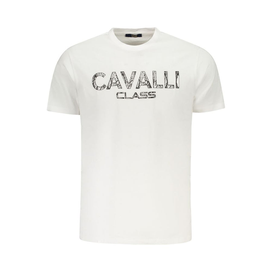 Cavalli Class Men's White Cotton T-Shirt