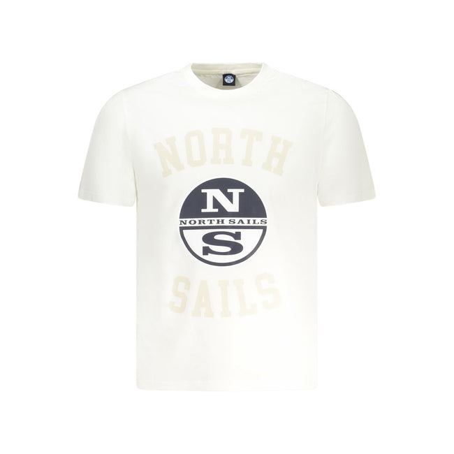 North Sails Weißes Baumwoll-T-Shirt für Herren