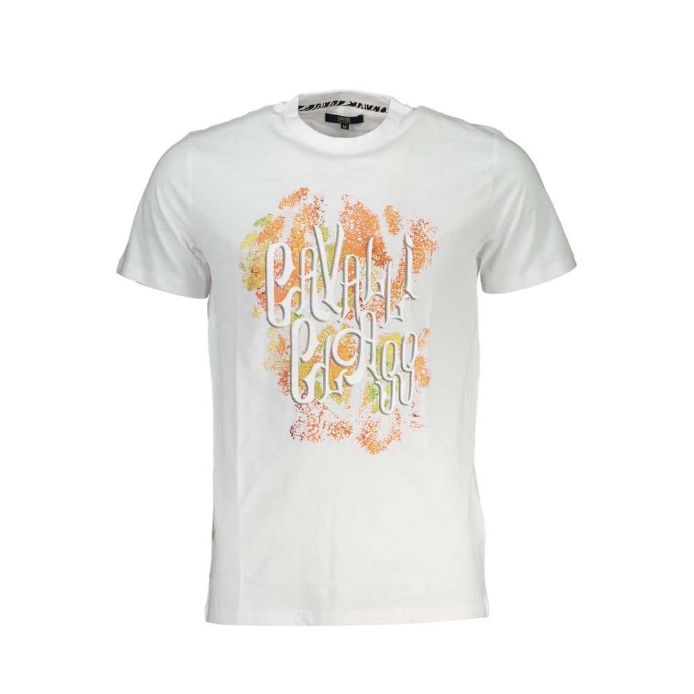 Cavalli Class Men's White Cotton T-Shirt