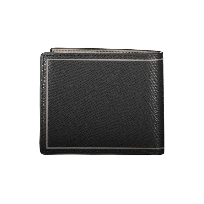 Tommy Hilfiger Schwarzes Leder Portemonnaie