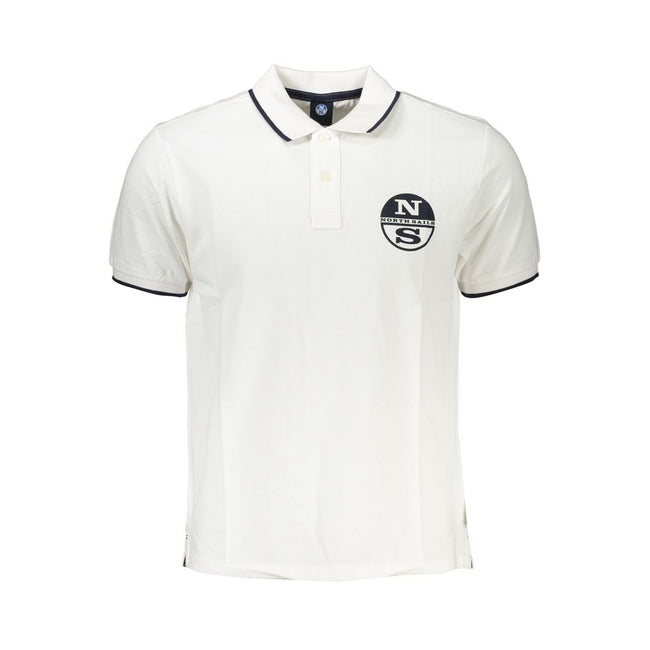 North Sails Weißes Herren-Poloshirt aus Baumwolle