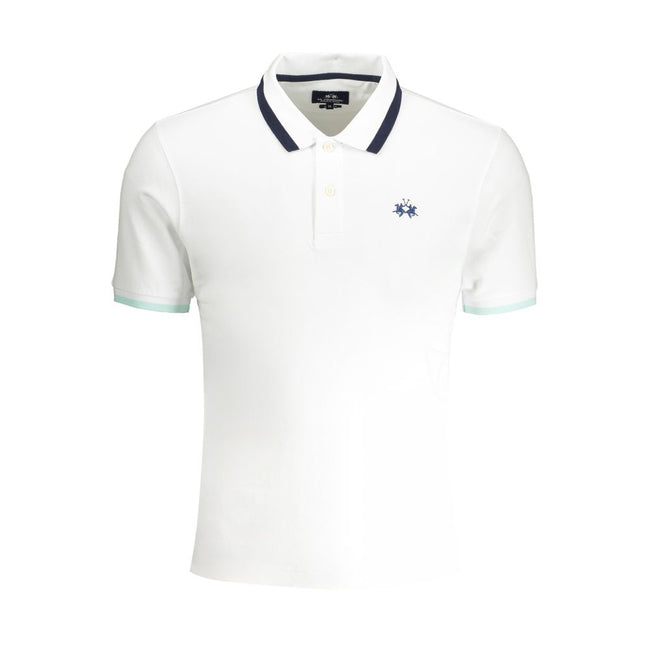La Martina Weißes Herren-Poloshirt aus Baumwolle