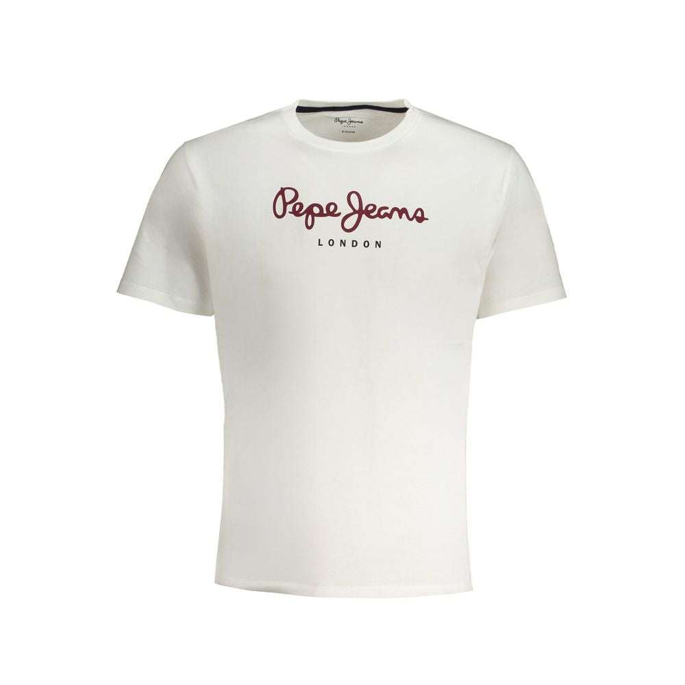 Pepe Jeans Men's Bianco Cotton T-Shirt