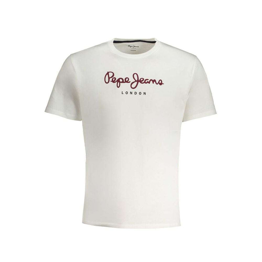Pepe Jeans Men's Bianco Cotton T-Shirt