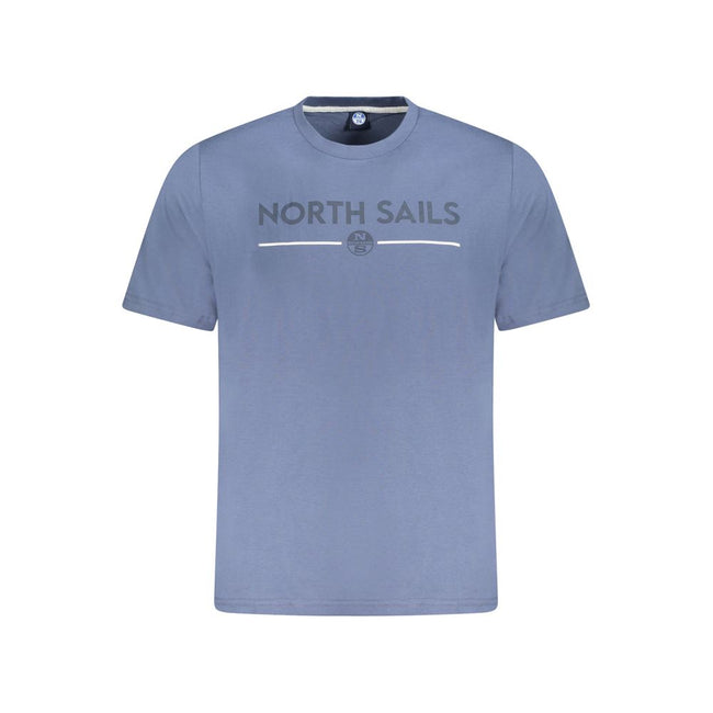 North Sails Blu Baumwoll-T-Shirt für Herren
