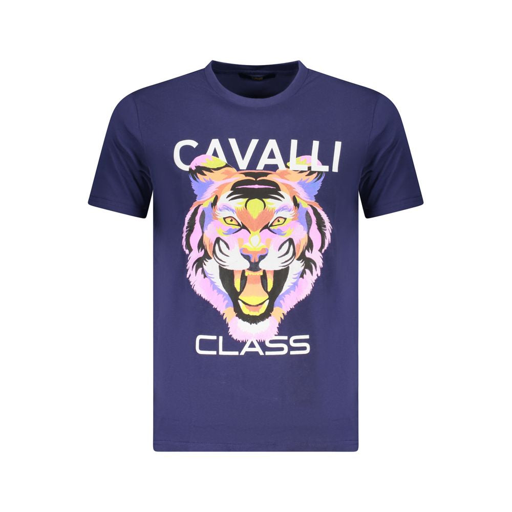 Cavalli Class Men's Blue Cotton T-Shirt