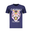 Cavalli Class Blu Baumwoll-T-Shirt für Herren