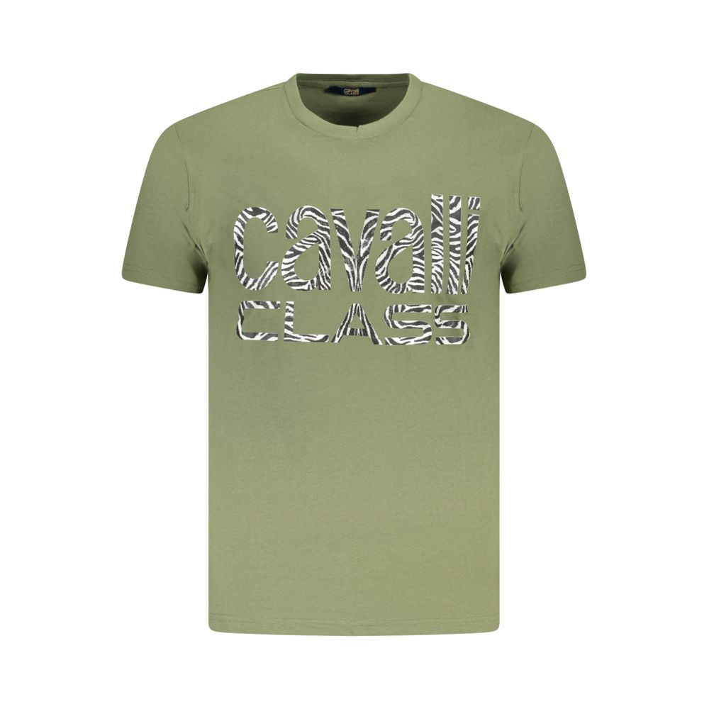 Cavalli Class Men's Green Cotton T-Shirt