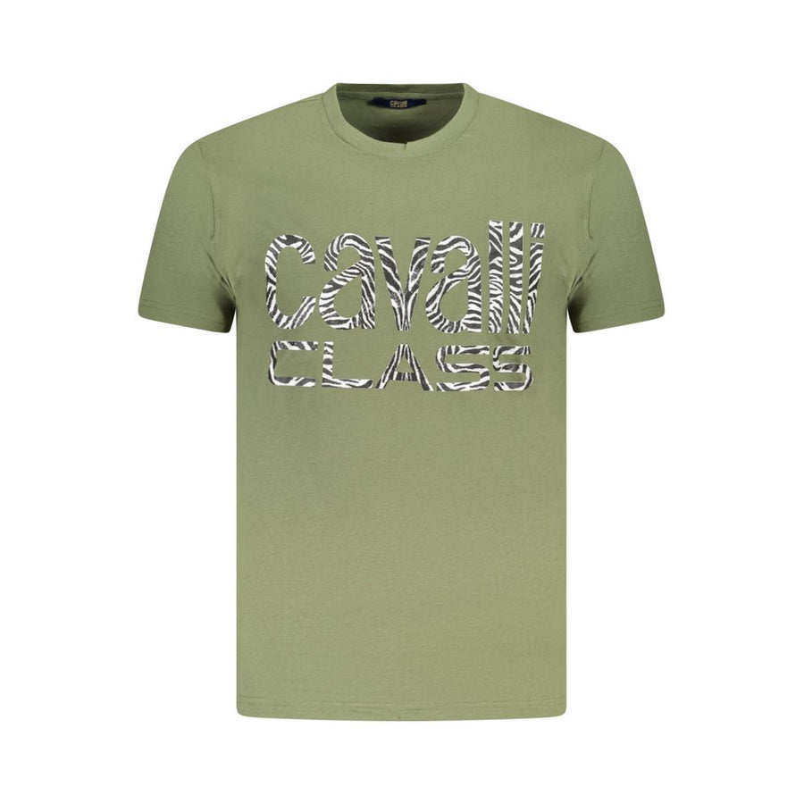 Cavalli Class Men's Green Cotton T-Shirt