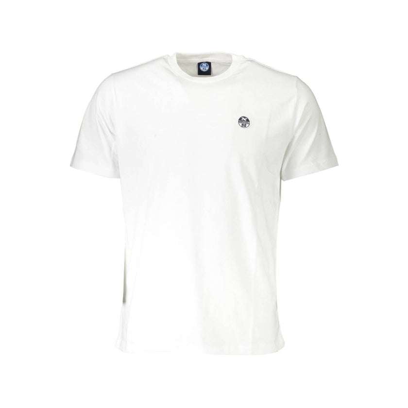 North Sails Bianco Baumwoll-T-Shirt für Herren