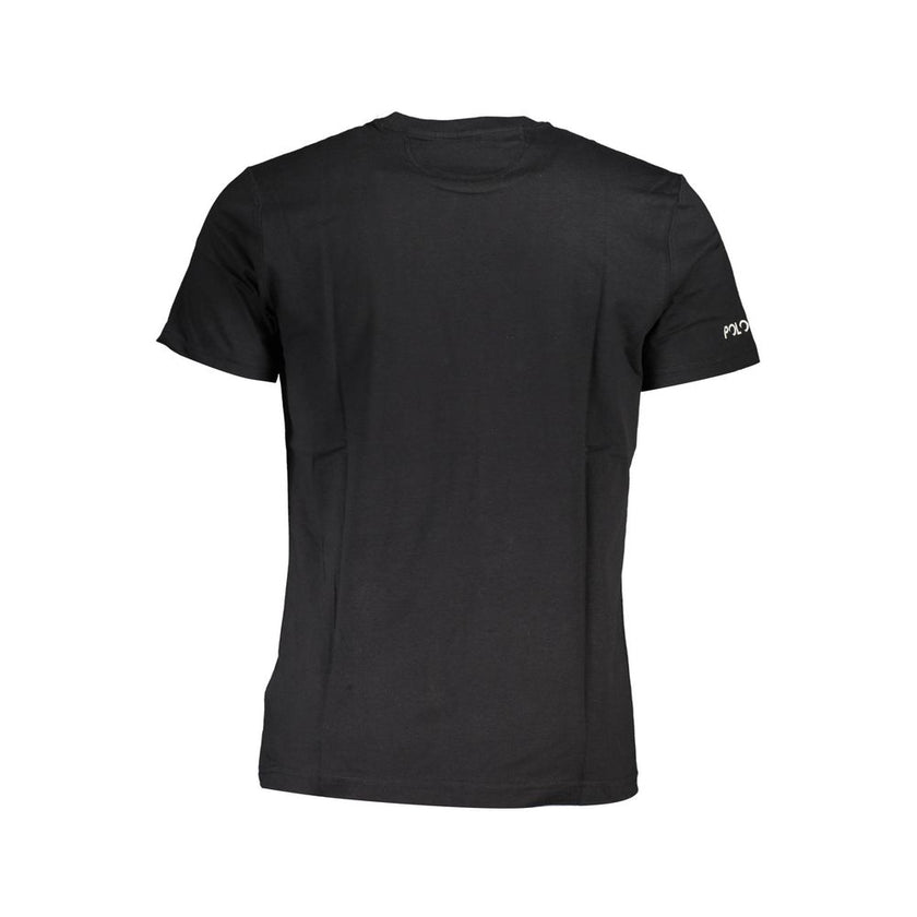 La Martina Schwarzes Baumwoll-T-Shirt für Herren