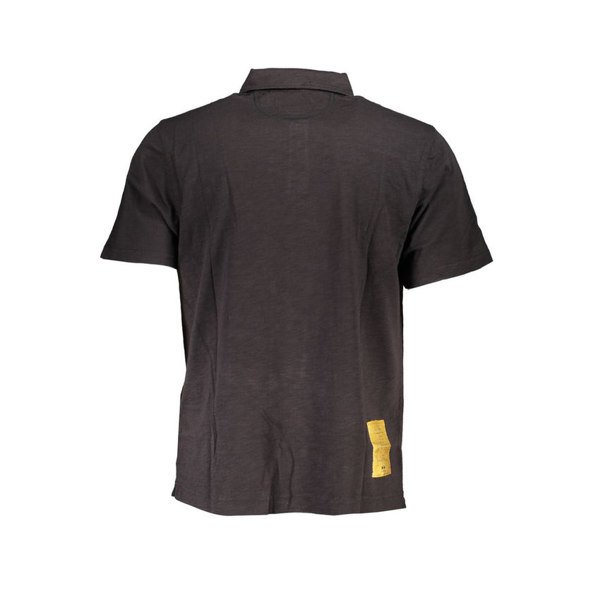 La Martina Schwarzes Herren-Poloshirt aus Baumwolle