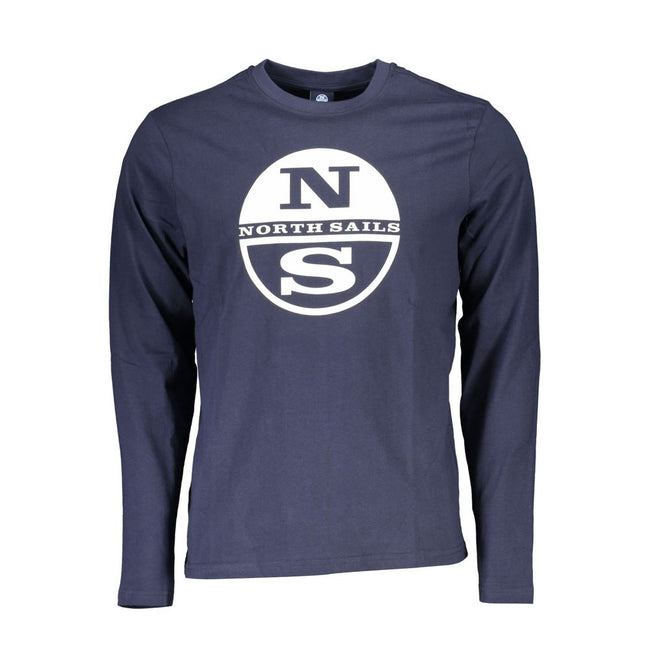 North Sails Blu Baumwoll-T-Shirt für Herren