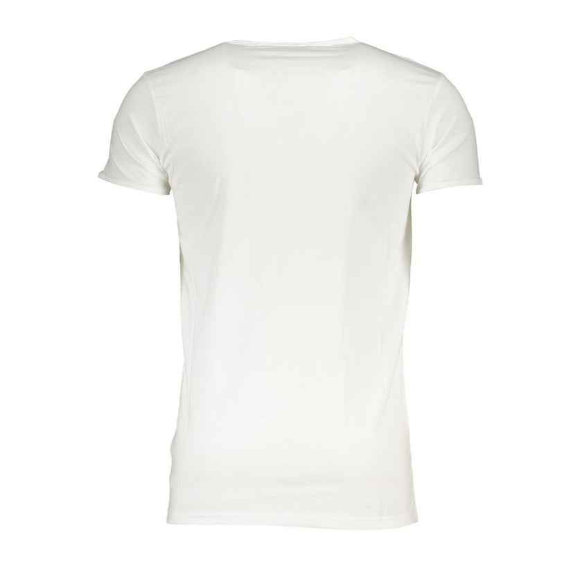 Cavalli Class Weißes Herren-T-Shirt aus Baumwolle