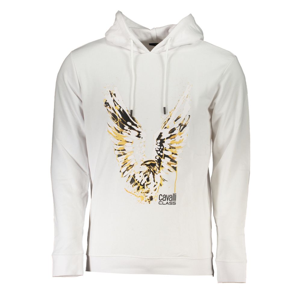 Cavalli Class Baumwoll-Pullover in Weiß