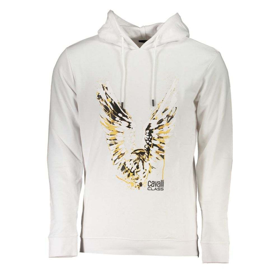 Cavalli Class Baumwoll-Pullover in Weiß