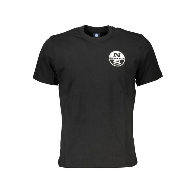 North Sails Schwarzes Baumwoll-T-Shirt für Herren