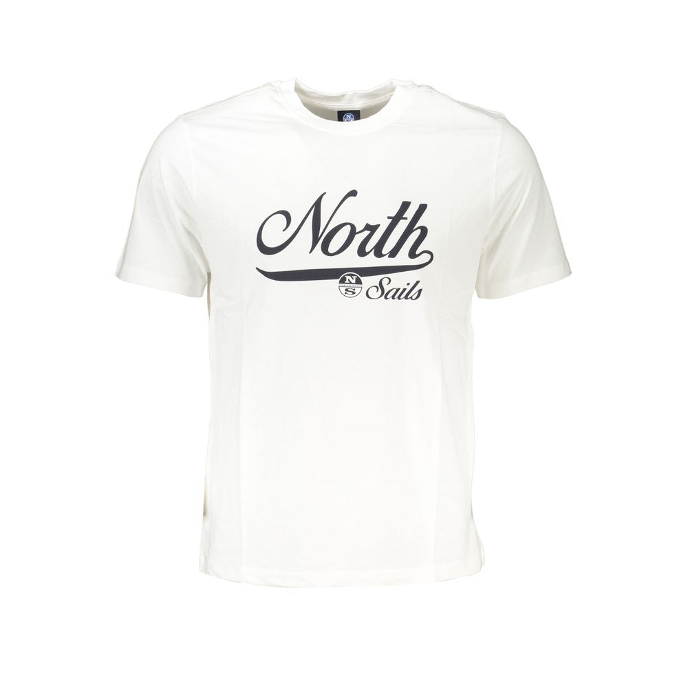North Sails Bianco Baumwoll-T-Shirt für Herren