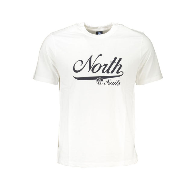 North Sails Bianco Baumwoll-T-Shirt für Herren