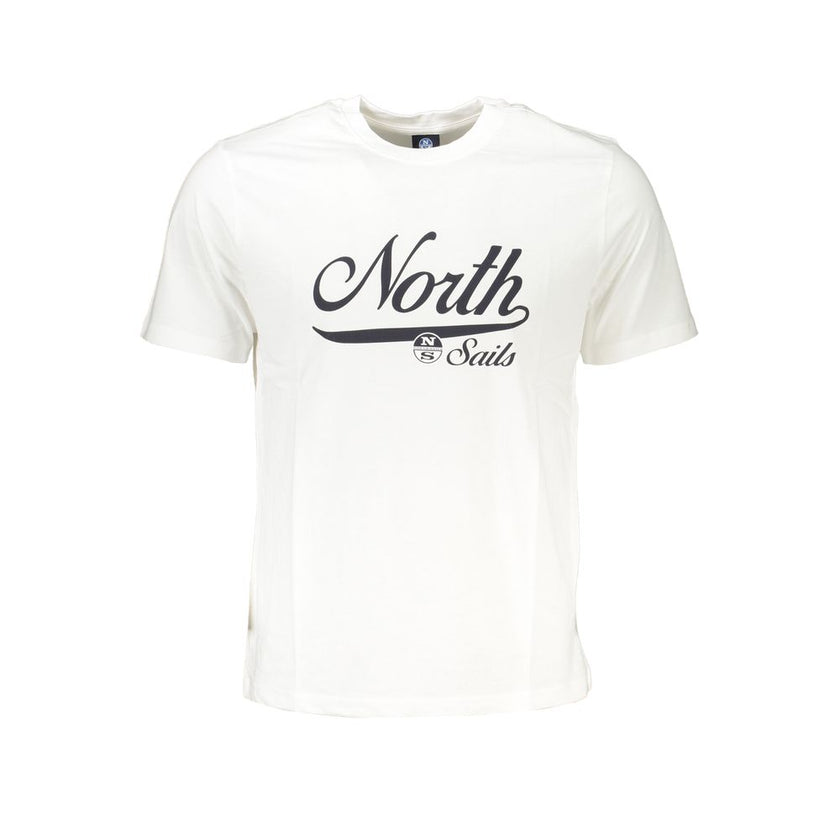 North Sails Bianco Baumwoll-T-Shirt für Herren