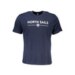 North Sails Blu Baumwoll-T-Shirt für Herren