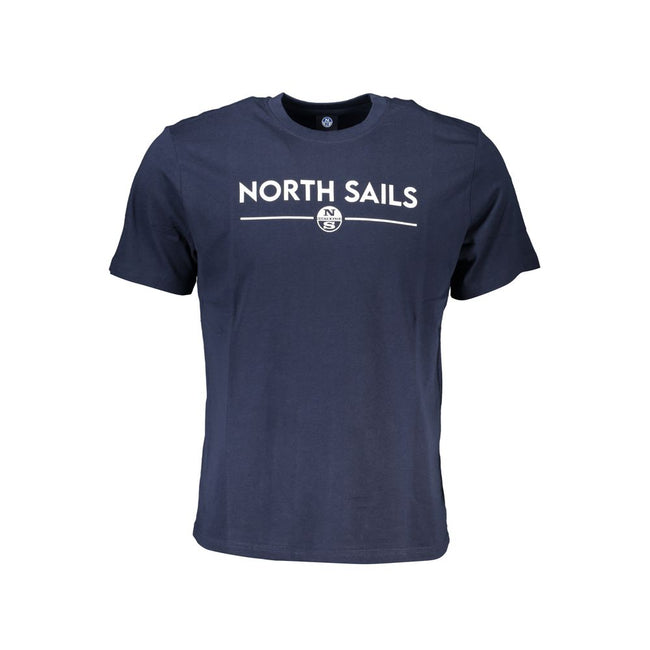 North Sails Blu Baumwoll-T-Shirt für Herren