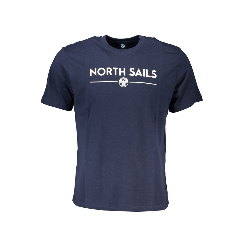 North Sails Blu Baumwoll-T-Shirt für Herren
