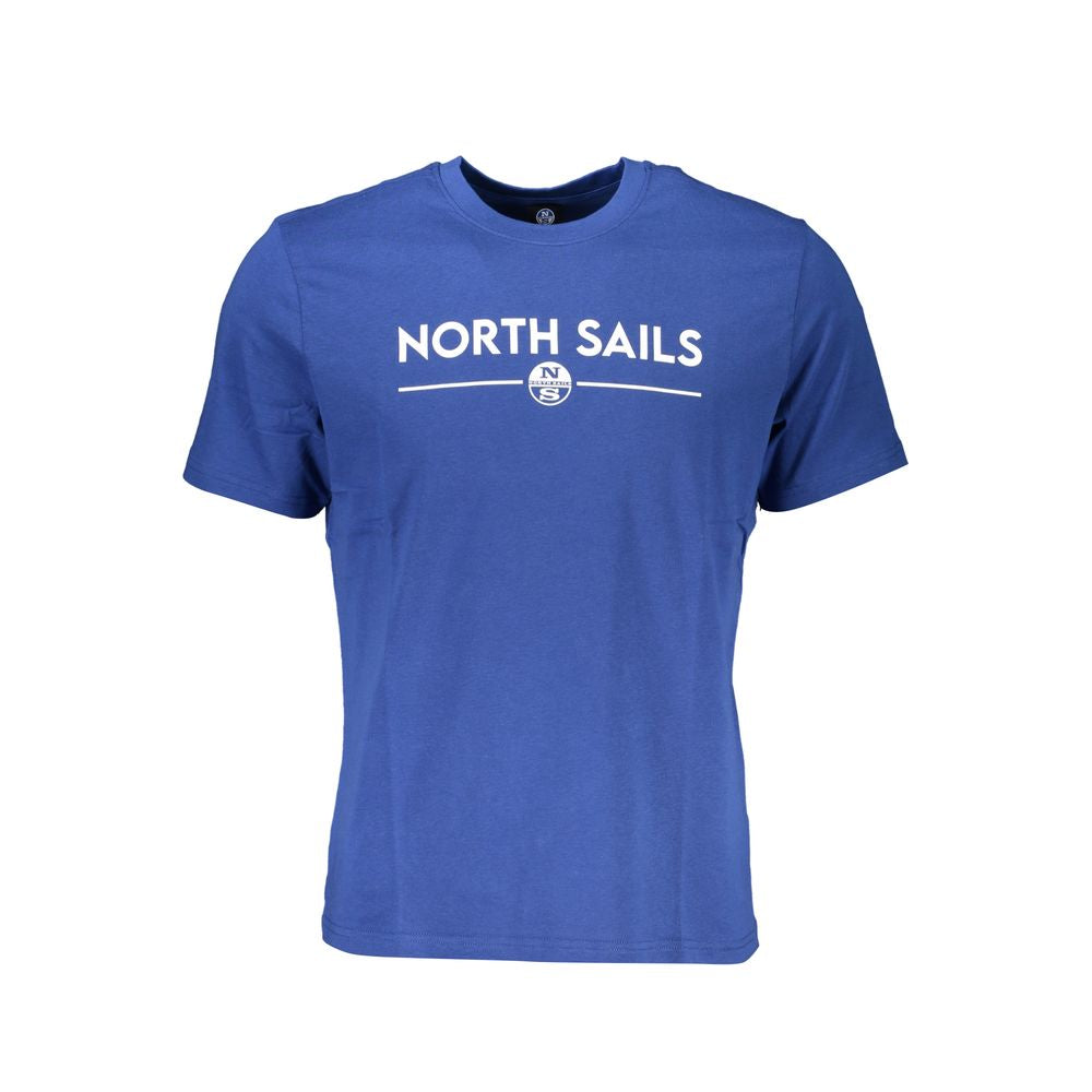 North Sails Blu Baumwoll-T-Shirt für Herren