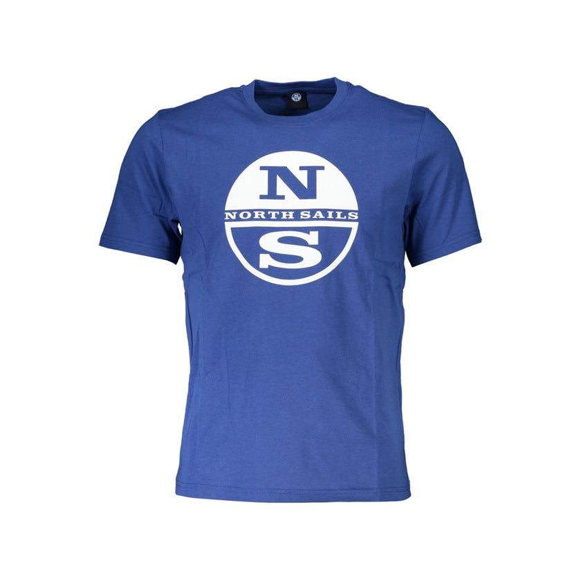 North Sails Blu Baumwoll-T-Shirt für Herren