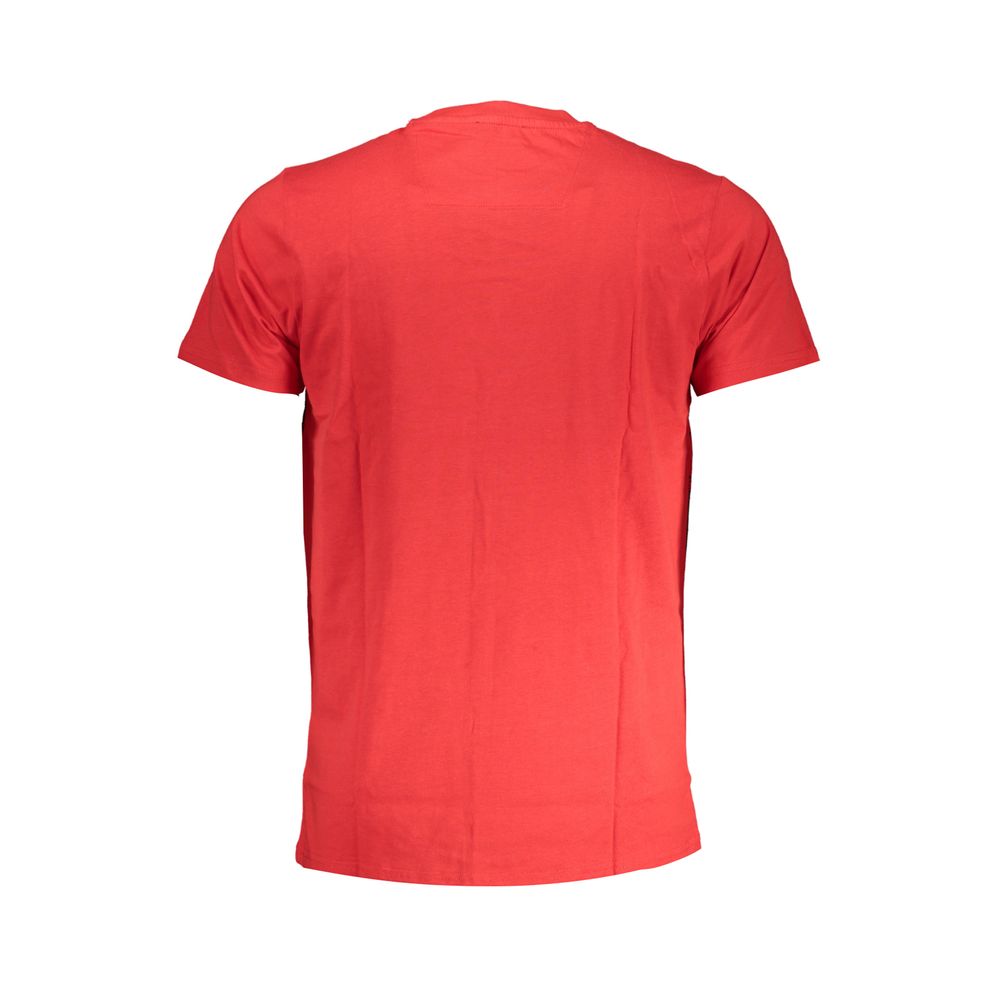 Cavalli Class Rosso Baumwoll-T-Shirt Herren kurzarm mit Logo und Rundhalsausschnitt