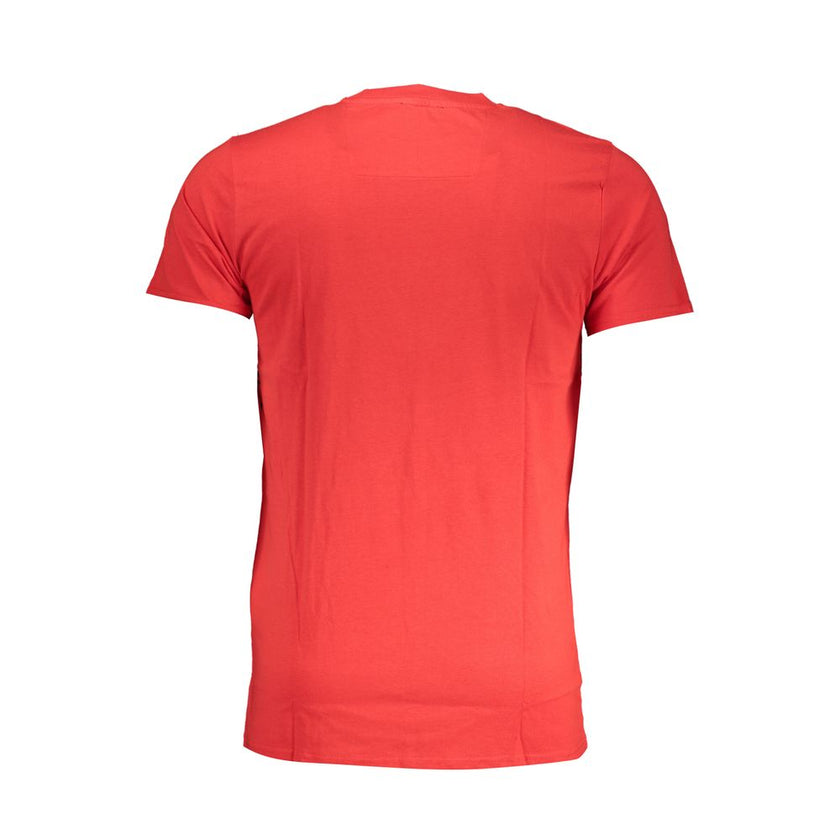 Cavalli Class Rotes Baumwoll-T-Shirt für Herren